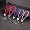 thumbnail image 3 of 10 Pieces Keychain Lanyard Pendant Portable Manual Backpack Replacement Leather Wrist Strap Decoration Rope Key Chain Holder Color Random, 3 of 7