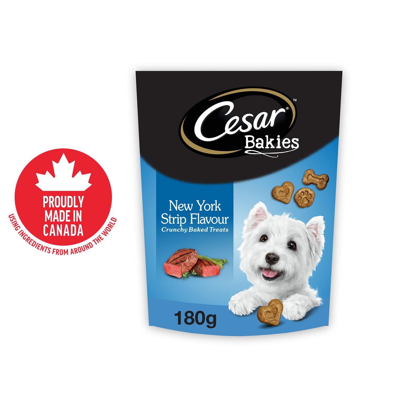 CESAR BAKIES Dog Treats, Small Adult Dogs, New York Strip Flavour, 180 - 550g