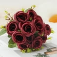 thumbnail image 4 of Opvise Artificial Flower Good Detail Realistic No Wither No Watering Long-lasting Fake Rose Photo Prop Table Centerpiece Wedding Party Decor Supplies Wine Red, 4 of 8