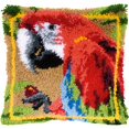 thumbnail image 3 of Kits de gancho de pestillo de estilo navideño, funda de almohada de nudo Smyrna, paquete de kit de gancho de pestillo de bricolaje para bordado de costura, cojín, 3 of 5