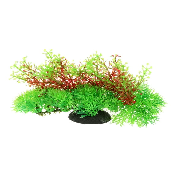 Unique Bargains 1 Pcs Aquarium Plants Decorations Artificial Aquatic Plant Green 3.54"