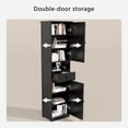 thumbnail image 6 of LAUSAINT HOME Bathroom Storage Cabinet, Tall Black Storage Cabinet with 2 Doors  for Home, Kitchen, 6 of 10