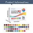 thumbnail image 5 of LANGUO Langou 3D Acrylic Painting Gel Pens 3D Acrylic Gel Pen Glitter Gel Pens For Adult Coloring Muticolor Marker Art Set Coloring Paint Pen For Doodle Drawing DIY Projects Crafts, 5 of 9