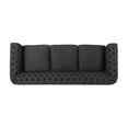 thumbnail image 3 of Chesterfield Elegance 3-Seater Sofa, High-Density Tufted Fabric with Removable Cushions, Scrolled Arms, Perfect for Living Spaces and Studios, 3 of 9