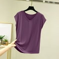 thumbnail image 2 of Yubnlvae Women's V-Neck Modal Tank Top – Lightweight Breathable Sleeveless Tee, Loose Fit Stretchy Basic for Summer & Under Dresses (Purple | 3XL), 2 of 7