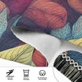 thumbnail image 6 of Yayeee Runner Rug for Bedroom 2'x6' Machine Washable Hallway Non Slip Mat, Blue Vibrant Leaves Pattern, 6 of 8
