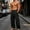 Black, variant on Men's Outdoor Casual Cargo Pants Loose Cuffed Comfortable Straight Long Trousers Mens Travel Pants