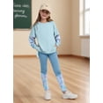 thumbnail image 3 of GYRATEDREAM Girls Clothes Leopard Patchwork Sweatshirt Elastic Waist Sweatpants with Pockets 2PCs Girls' Clothing Sets 6-14T, 3 of 9