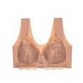 thumbnail image 3 of Super Soft & Comfortable Front Close Bra, Elegant Lace Wireless Push Up Bra, Women's Lingerie & Underwear, 3 of 9