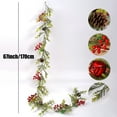 thumbnail image 3 of Couronne de Noël avec Cônes, Baies Rouges, Cloches, Lumières Alimentées, Adaptée pour Cadres de Porte, Escaliers, Cheminées, Intérieur et Extérieur, 3 of 8