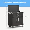 thumbnail image 3 of AECOJOY Metal Steel Mobile Tool Cart with Storage Drawer Tool Chest On Wheels Tool Box Garage Organizer for Workshop Warehouse Garage, White Handle, 3 of 9