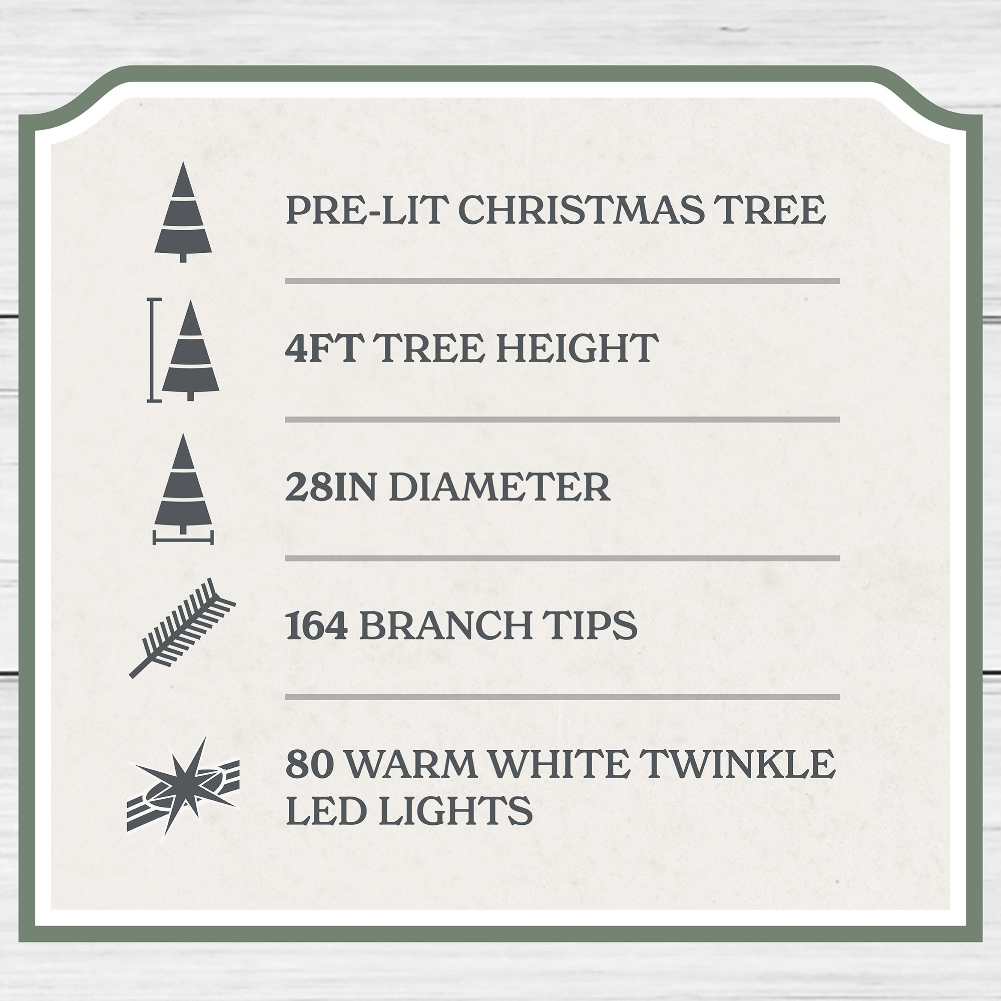 My Texas House 4-Foot Pre-Lit Northern Pine Potted Tree, 80 Lights photo 7