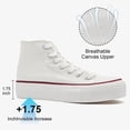 thumbnail image 2 of Platform Canvas Sneakers&nbsp;for Womens mens Fashion High Top Canvas Platform Shoes Casual Lace-up Shoes&nbsp;Comfortable Lightweight Walking Shoes for Daily Work, 2 of 5