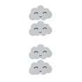 thumbnail image 4 of Guardoinrt 2pcs Cute Smiling Clouds For Decorative Wall Stickers Cloud Wall Boards ABS 3d Wall Board Easy To Install type 1 2Set, 4 of 6