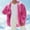 Hot Pink, variant on Green Mens Jacket Winter Fleece Casual Hooded Jacket Plain Lightweight Zip Up Fashion Clothing