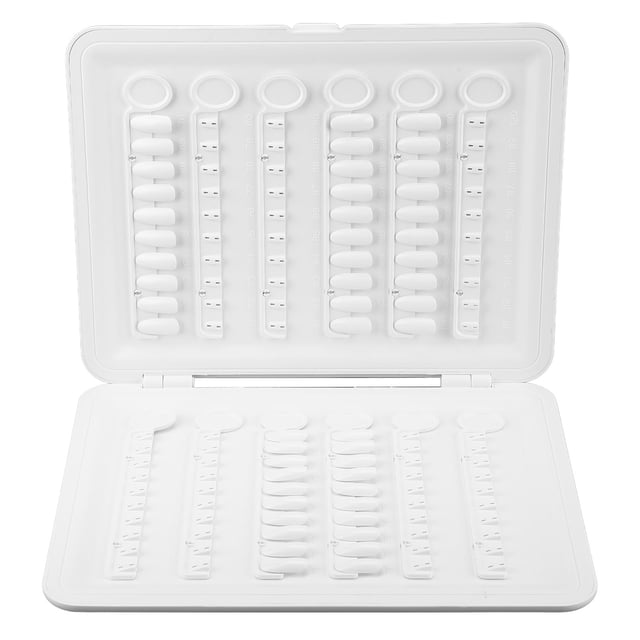 Nail Display Book, Plastic Material Nail Polish Display Tips Portable Easy To Install 120Pcs Nail Tips White with Nail Strips for Nail Salon