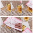 thumbnail image 5 of Vinyl Tablecloth with Flannel Backed Waterproof Oil-Proof PVC Table Cloth Wipeable Spill-Proof Plastic Table Cover for Indoor and Outdoor(Sunflower, 60 x 60 Inch Round) Sunflower 60 x 60 Inch Round, 5 of 5