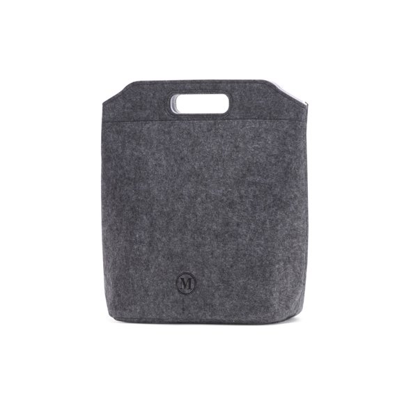 Synthetic Felt Lunch Bag, Eco Friendly - Large - Set Of 2 - Light Grey
