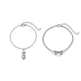 thumbnail image 1 of WREESH Bracelets pour Femmes Plage Cheville Amour Bijoux pour Femmes, Strass Smal, 1 of 1