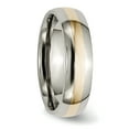 thumbnail image 4 of Titanium 14k Yellow Inlay 6mm Polished Band Size 10.5, 4 of 6