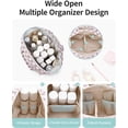 thumbnail image 4 of Makeup Bag Travel Toiletry Bag for Women, Wide Open Large Cosmetic Bags Make up Organizer with Handle, Wet Pocket, for Towel Toiletries, Checkerboard, 4 of 8