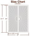 thumbnail image 4 of 64" X 80" Prehung Security door Universal/Reversible Hinging White Surface Mount Steel Security Door With Perforated Metal Screen Without Lock, 4 of 5