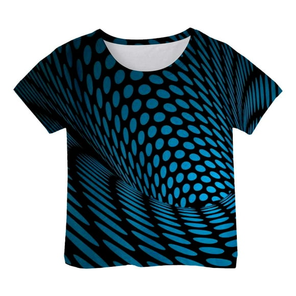 FhsagQ The 7th Of July Toddler Boys Girls Shirt Fashion Cool 3D Prints Shirt Trendy Kid Shirt Kid T Shirt Funny Youth Shirt Top Little Boys T shirts Size 7/8 Dressy Spring Blue 4-5 Years