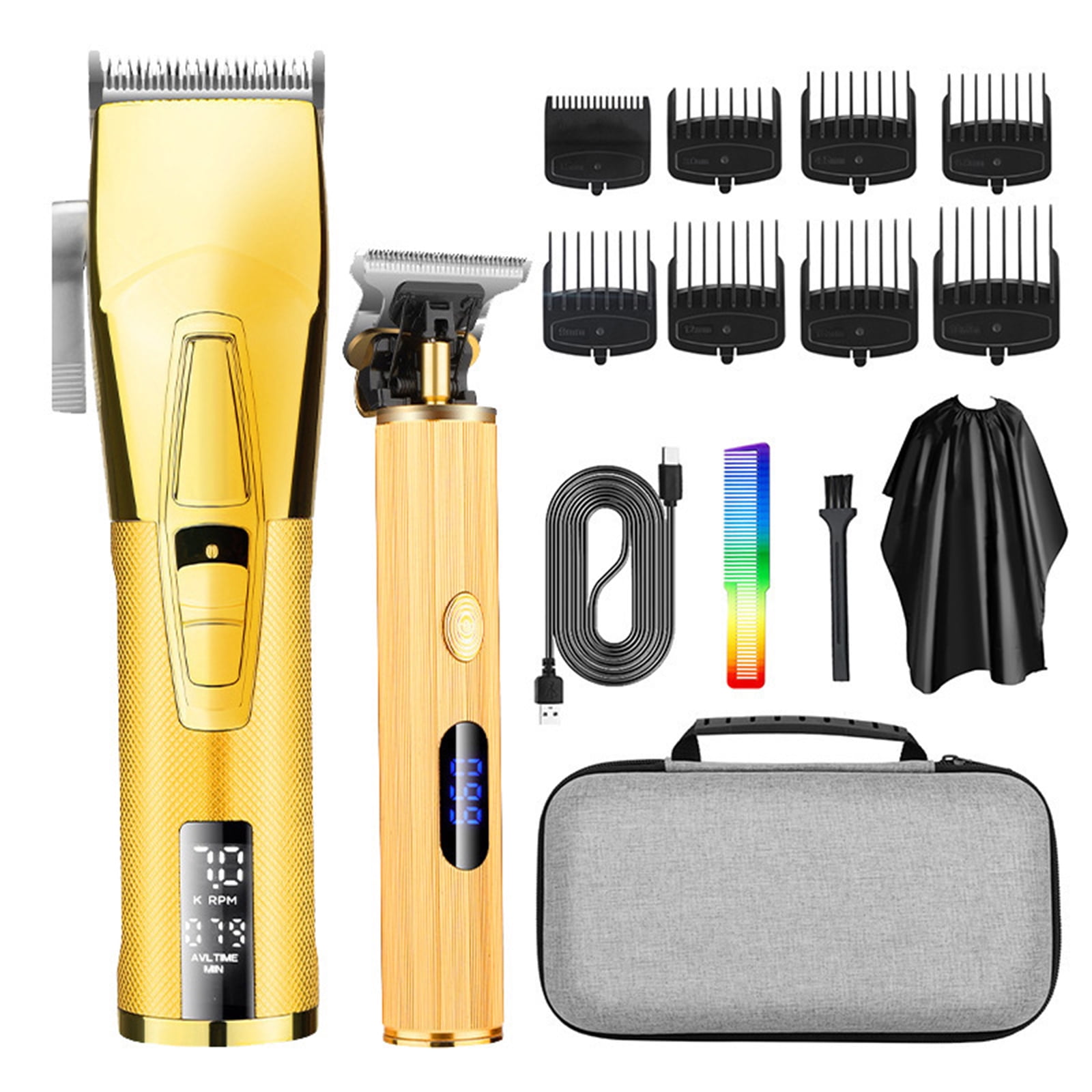 ERYUE Men Hair Clippers Cordless Barber Hair Cutting Machine Kit