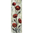 thumbnail image 2 of Vassileva, Silvia 11x24 White Modern Wood Framed Museum Art Print Titled - Simple Red Floral II, 2 of 4