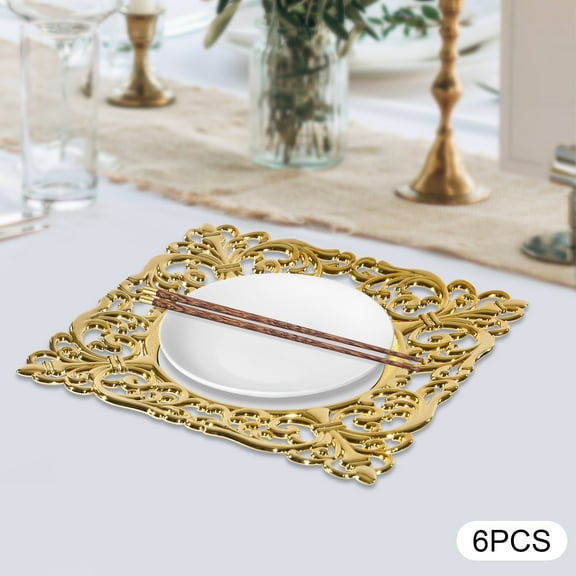 Stackable Mirror Chargers Set, Anti-Heat Dinner Plates, Easy-Clean Acrylic Decor for Holiday Parties