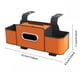 thumbnail image 3 of Bolsa de almacenamiento multifuncional negra para el respaldo del asiento del coche: portapañuelos + ganchos, material ABS, universal para todos los coches, 3 of 6