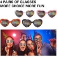thumbnail image 3 of Gafas de sol de corazón 3d de 4 piezas con efectos de corazón Gafas de sol especiales en forma de corazón, 3 of 4