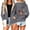 Dark Gray, variant on Funny Graphic Sweatshirt for Women Zip up Winter Warm Sherpa Lined Hoodie Casual Fleece Jacket Holiday Festival Outerwear
