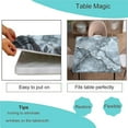 thumbnail image 3 of Fitted Outdoor Tablecloth Square, Gray Marble Pattern Printed on Washable Fitted Table Cover, Ideal for Easter Brunch Mother''s Day, Fit for 36" x 36" Square Tables, 3 of 4