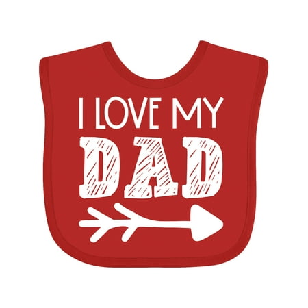 

Inktastic I Love My Dad with Arrow Gift Baby Boy or Baby Girl Bib