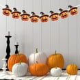 thumbnail image 4 of Beautynvta Halloween Hanging Banners Decorations, Cute Ghost, Spooky Pumpkin, Scary Skull and Skeleton Decorative Halloween Banners for Indoor Outdoor Wall Fireplace Doorways Decor, 4 of 6