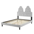 thumbnail image 3 of Tufted Platform Bed Frame, Twin Size, Velvet, Light Grey Gray, Modern Contemporary Urban Design, Bedroom Master Guest Suite, 3 of 10