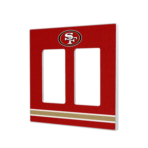 San Francisco 49ers Stripe Double Rocker Light Switch Plate