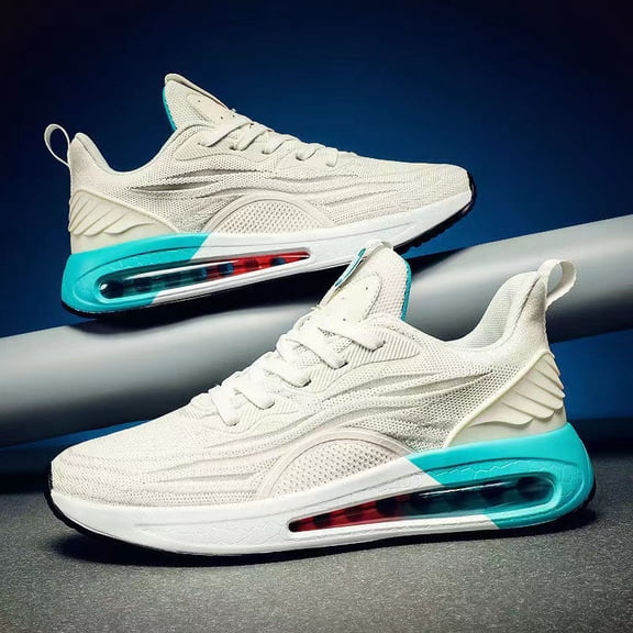 Men'S Running Shoes with Air-Cushioned Platform - Height-Increasing Thick Sole, Breathable EVA/Rubber Upper & Cushioned Insole for Gym, Jogging, Everyday Lightweight Cushioned Sneakers