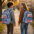 thumbnail image 3 of Psesaysky Cartoon Dinosaur Fire Brigade Elementary Bookbag with Soft Padded traspirante School Bags, Large Capacity 17 Inch Book Bag for Middle School Primary School Travel, 3 of 9