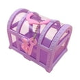 thumbnail image 2 of Caja de Almacenamiento de Pendientes, Caja de Almacenamiento Transparente, Caja de Cosméticos, Herramienta Artesanal para Accesorios de Casa de Muñeca Violeta, 2 of 8