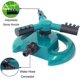 thumbnail image 4 of Garden Sprinkler, 360 Degree Rotating Lawn Sprinkler Lawn Irrigation System Garden Hose Automatic Sprinkler For Yard Watering Flowers Lawn, 4 of 5