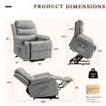 thumbnail image 3 of Korser Small Power Lift Recliner Chair for Elderly with Memory Function Linen for Living Room,Dark Grey, 3 of 9