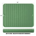 thumbnail image 2 of Alfombrilla de silicona para secar platos MODENGKONGJIAN Easy Clean, color verde oscuro, 2 of 7
