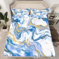 thumbnail image 2 of Castle Fairy Abstract Marble 4-Piece Full Size Sheets for Boys Girls Children,Gradient Marbling Watercolor Bed Sheets,Gold Metallic Lightweight Sheet Sets,Luxury Bedroom Decor, 2 of 7