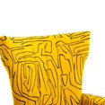 thumbnail image 5 of Curved Tufted Accent Chair with Metal Gold Legs Velvet Upholstered Arm Club Leisure Modern Chair for Living Room Bedroom Patio, Yellow, 5 of 7