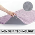 thumbnail image 6 of Bathroom Contour Rug Non Slip Bath Mat Water Absorbent Soft Microfiber Shaggy Bathroom Mat Machine Washable Bath Rug for Bathroom Thick Plush U Shape Toilet Rug (20 x 24, Lavender), 6 of 6