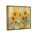 thumbnail image 3 of Stupell Industries Soft Vintage Sunflower Floral Field Yellow Green Metallic Gold Framed Floating Canvas Wall Art, 24x30, by Albena Hristova, 3 of 8