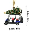 thumbnail image 4 of Vacemry Under $5 Car Shaped Ornament, Golf Cart Christmas Tree Decoration, Metal Vehicle Themed Holiday Decor, Unique Automotive Inspired Xmas Hanging Pendant, 4 of 4