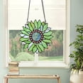 thumbnail image 5 of Vinplus Sunflower Stained Glass Window Hangings Handmade Tiffany Crafts Window Panels for Decor Home Gifts, 5 of 6